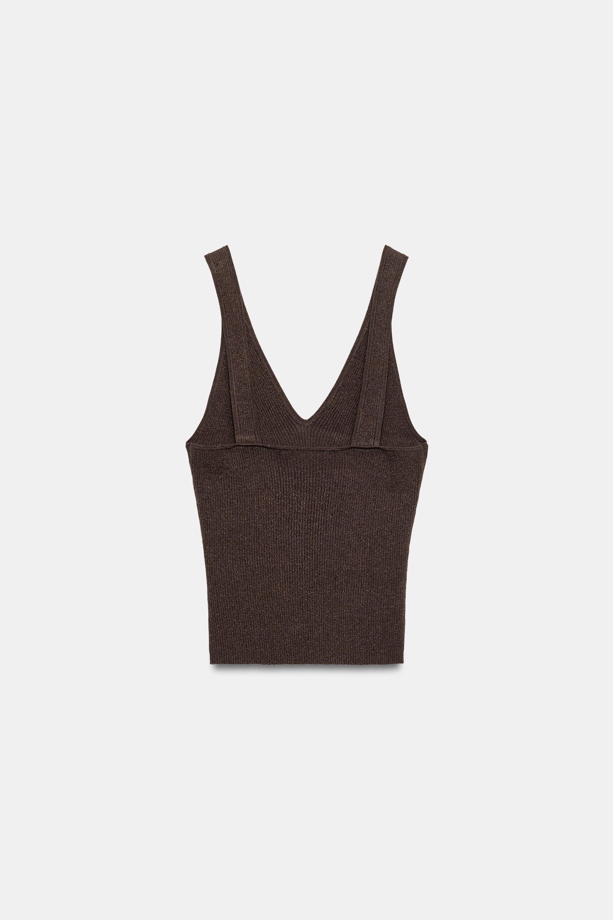 TOP EN MAILLE À BRETELLES